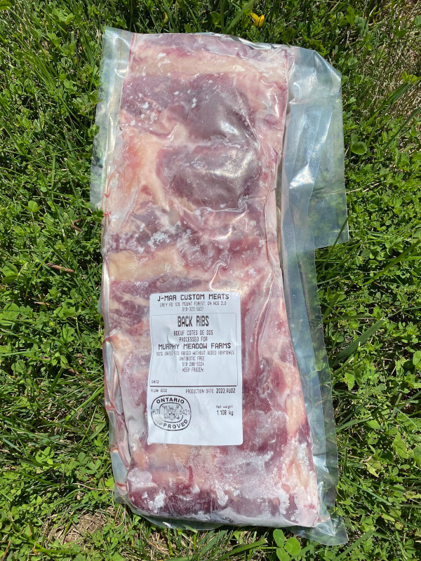 Beef Back Ribs Murphy Meadow Farms