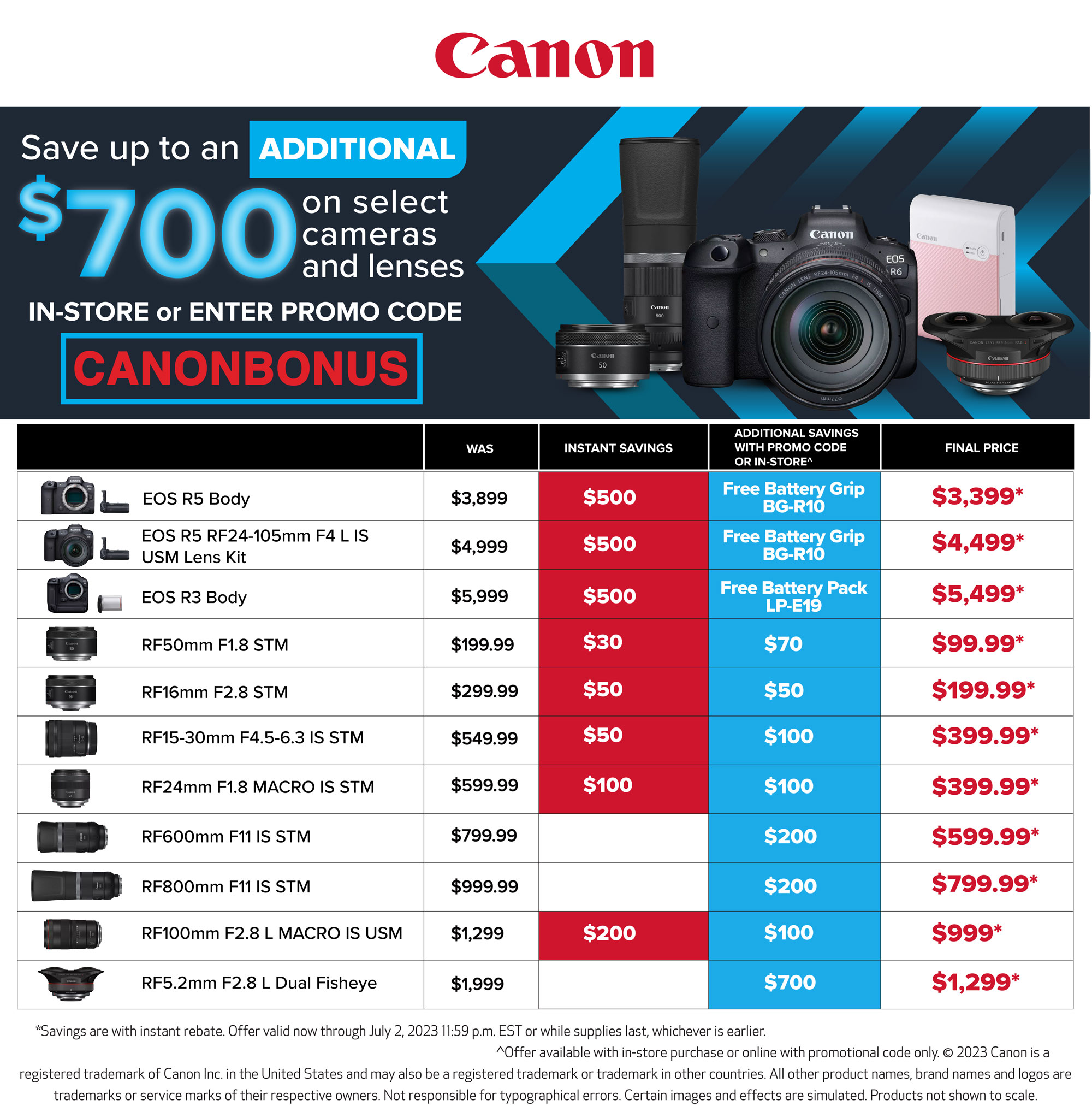 Murphy's Camera Canon Bonus Promo Code