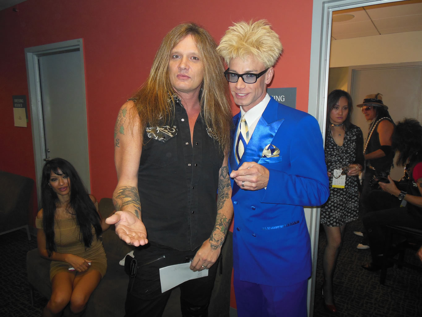 Sebastien Bach 'Skid Row' and Murray backstage in Phoenix, AZ Murray