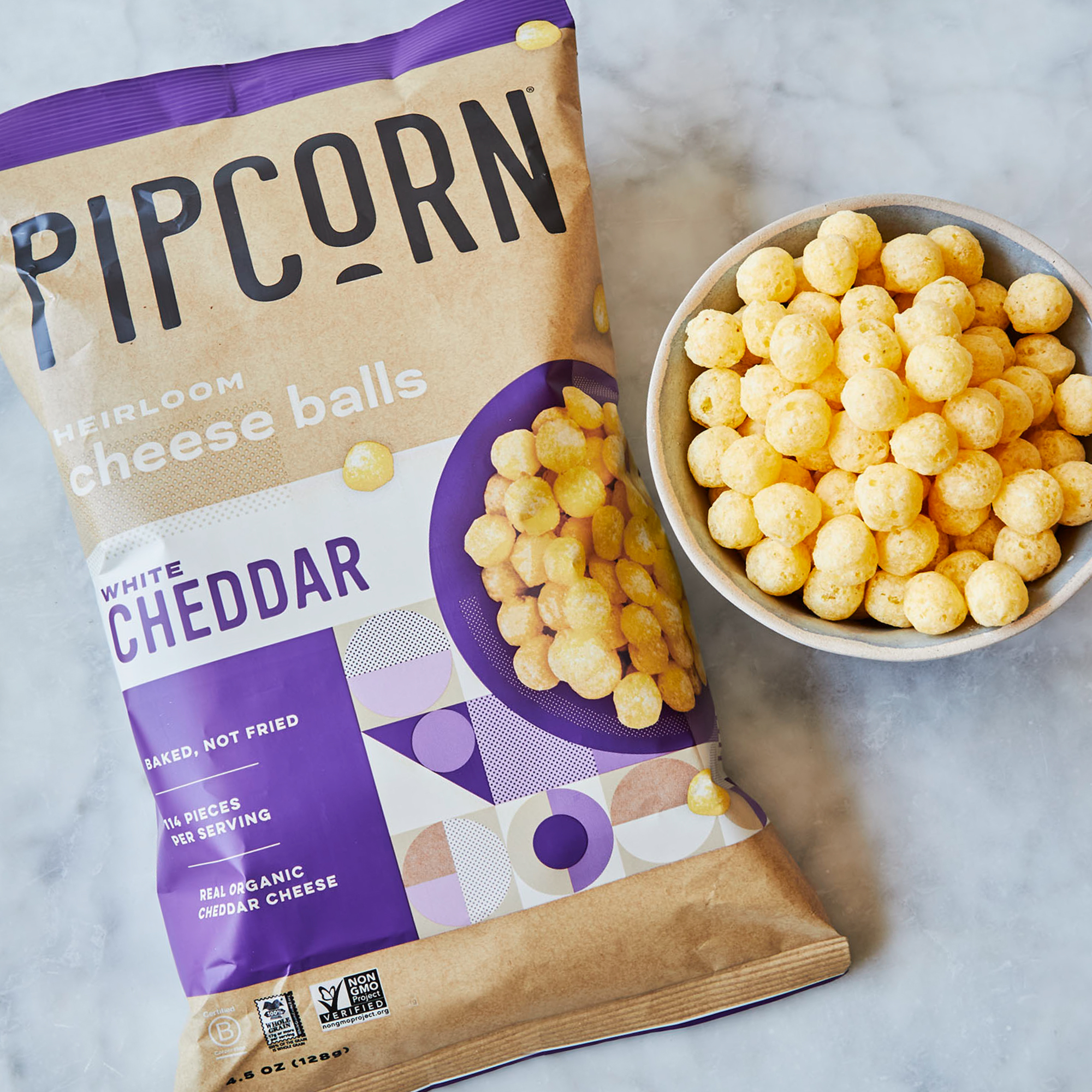 Pipcorn White Cheddar Cheese Balls Murray's Cheese