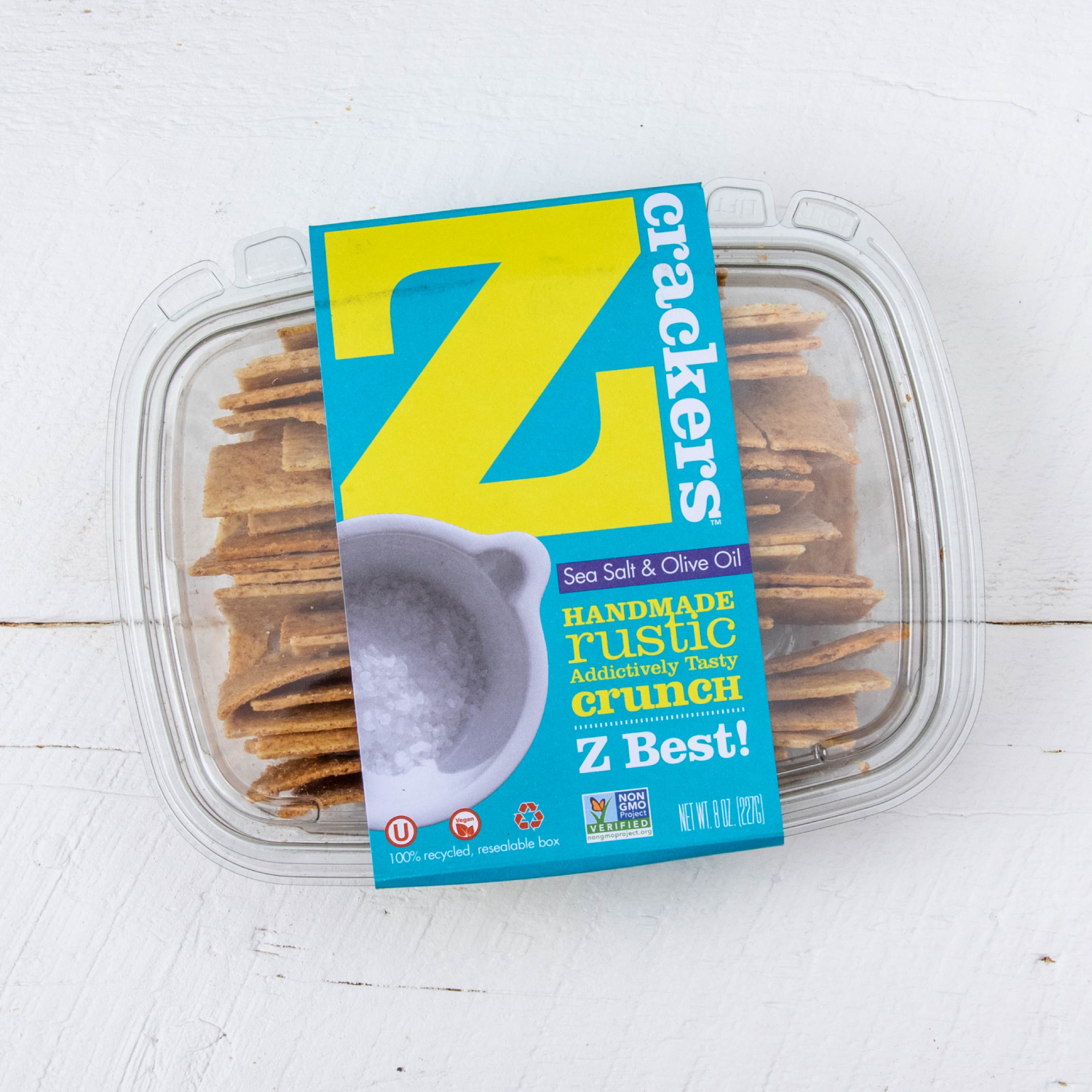 Z Crackers Sea Salt & Olive Oil Crackers a salty, savory cracker