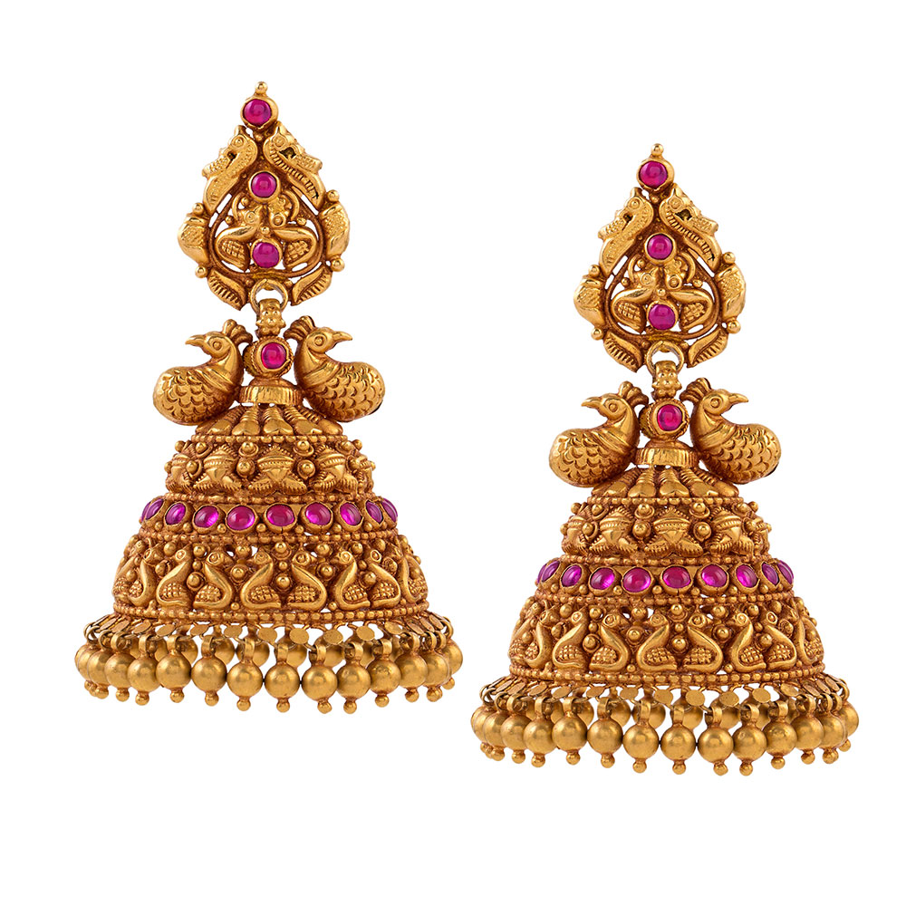 Temple Earrings Musaddilal Jewellers