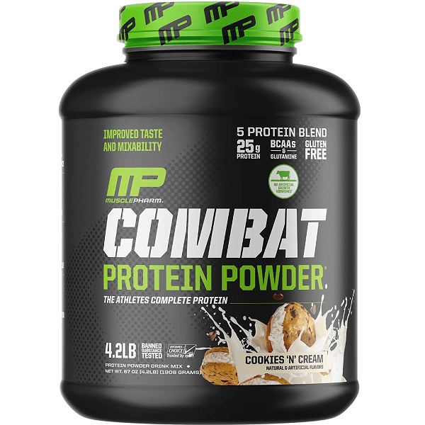 MusclePharm Combat Protein Powder, 4.2lbs Muscle Build