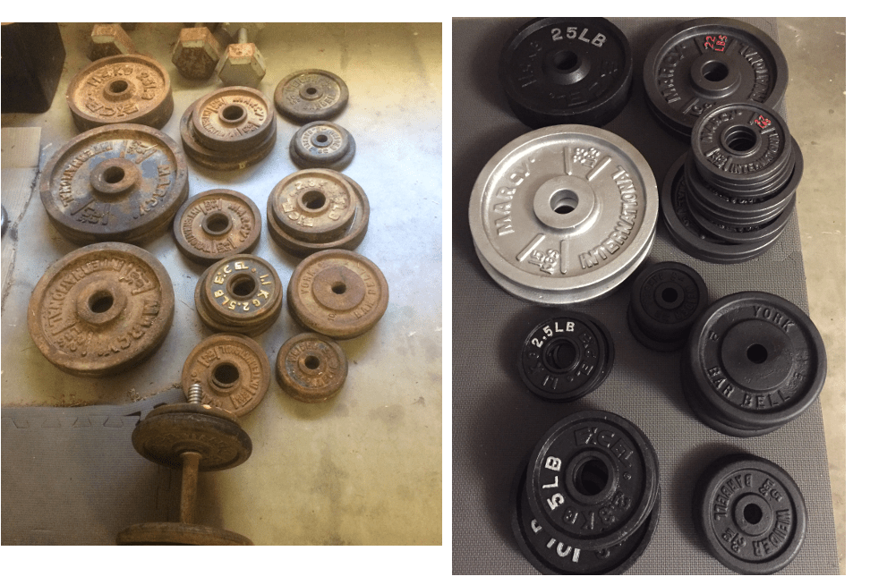 Buying and Restoring Olympic Weight Plates Lose Fat Gain Muscle