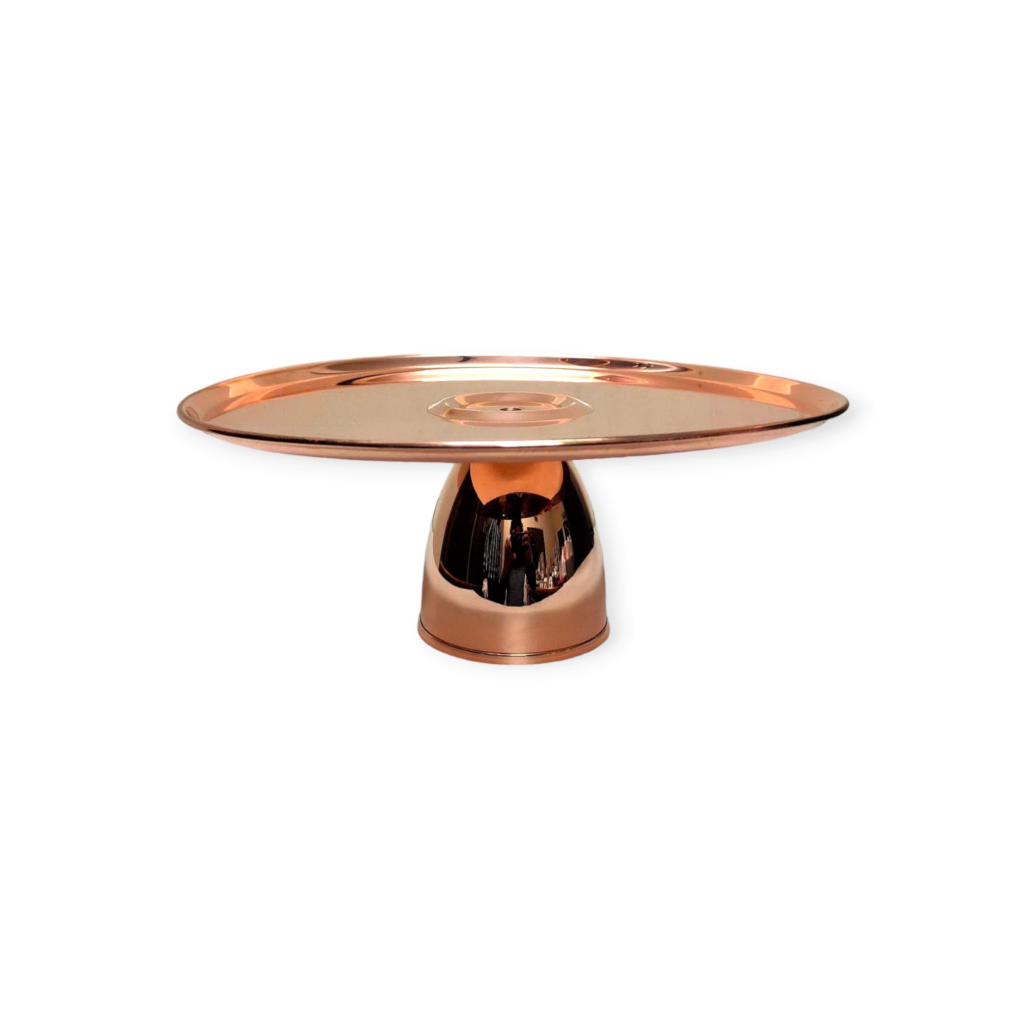Buy Copper Plated Handcrafted Pedestal Cake Stand Online