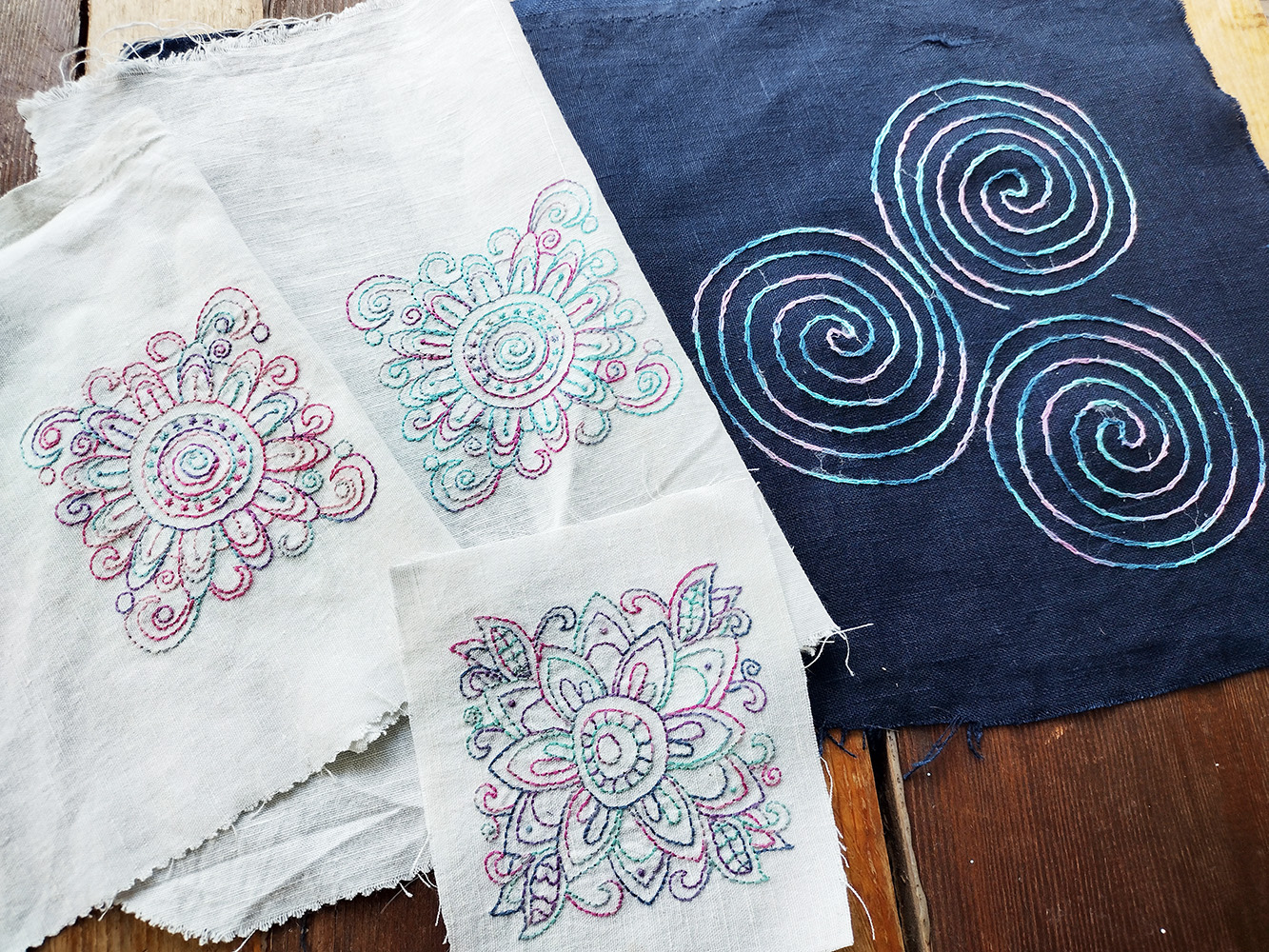 Ways to Use Variegated Embroidery Floss Muse of the Morning Hand