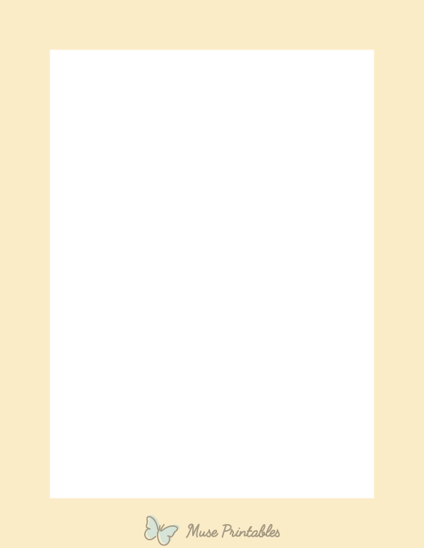 Printable Cream Solid Page Border