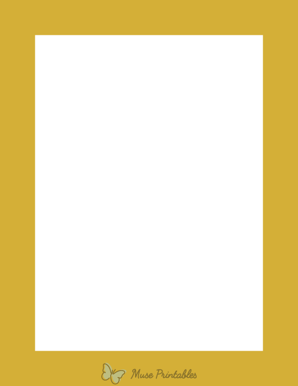Printable Gold Solid Page Border