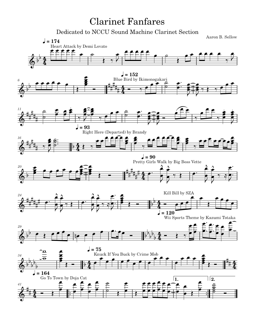NCCU Fanfares Sheet music for other (Marching Band(04)