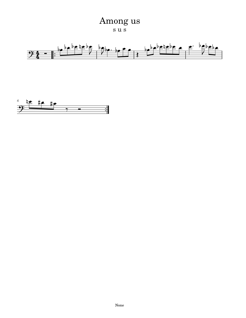Among Us Trap Remix Leonz Sheet music for Trombone (Solo)