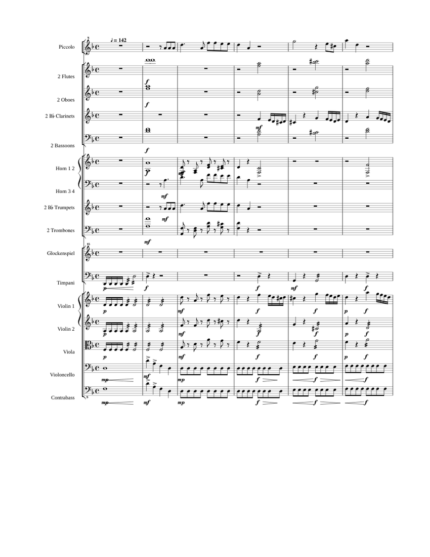 Der Hölle Rache Sheet music for Trombone, Flute piccolo, Flute, Oboe
