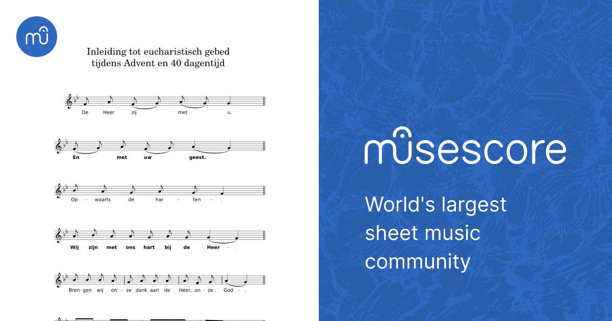 De Heer zij met u Advent en 40 dgn tijd OKK Sheet music for Synthesizer