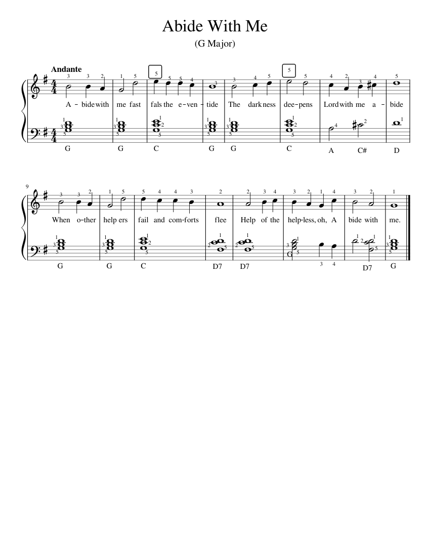 Abide With Me Sheet music for Piano (Solo)