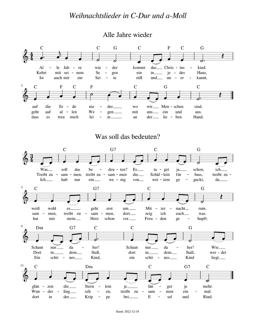 weihnachtslieder klavier pdf kostenlos