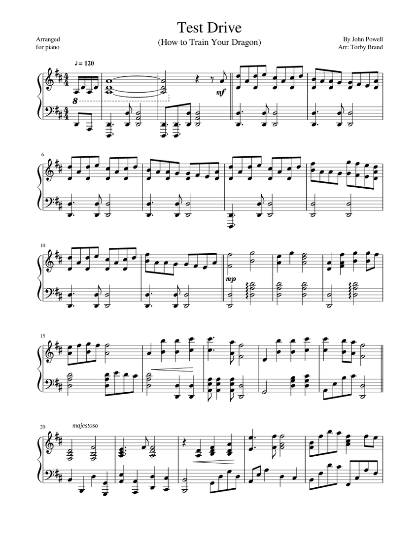 Test Drive (How to Train Your Dragon) piano tutorial