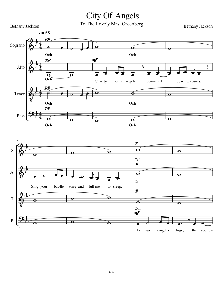 City Of Angels Sheet music for Voice Download free in PDF or MIDI