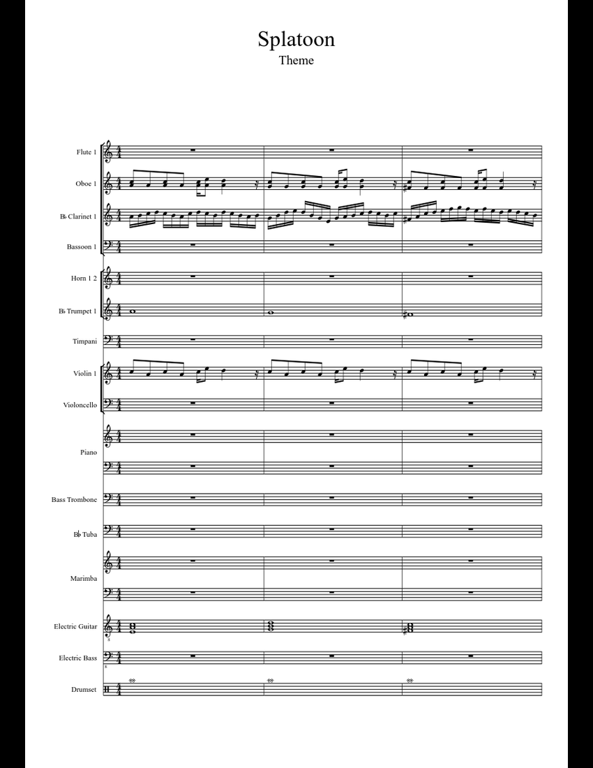 Splatoon Splattack! (For your listening pleasure only!) Sheet music