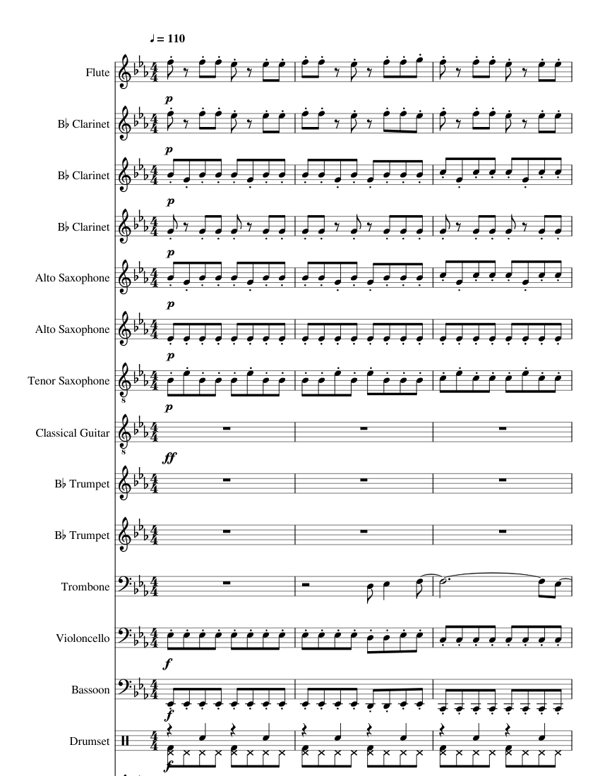 last christmas Sheet music for Flute, Alto Saxophone, Tenor