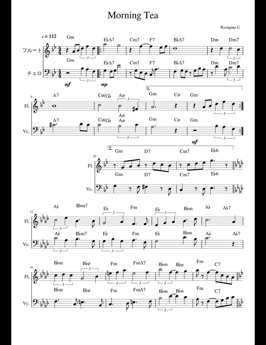 Morning Tea ( Original Compoition ) classical + Jazz sheet music for