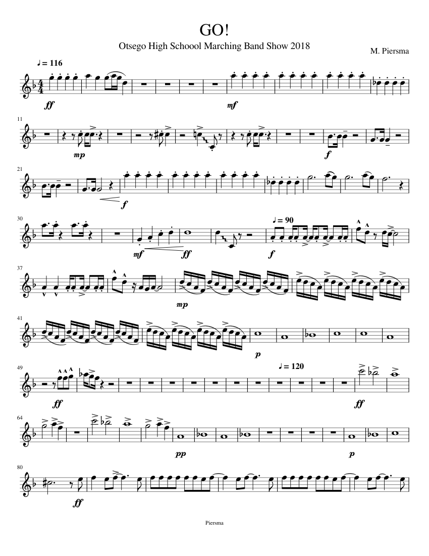 GO! Sheet music for (In B Flat) (Solo)