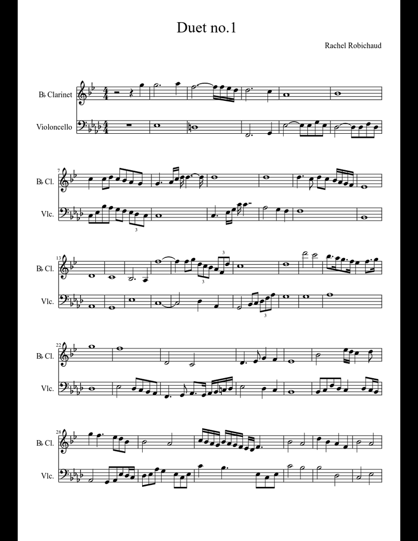 Duet no.1 Sheet music for (Solo)