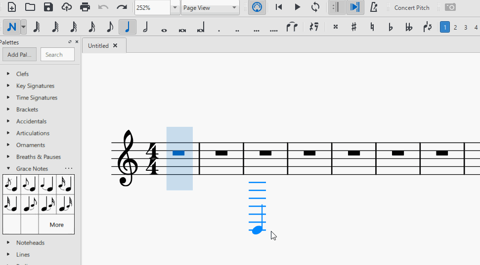 More keyboard shortcuts MuseScore