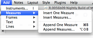Mac Os X Insert Measure Keyboard Shortcut Doesn T Exist Musescore