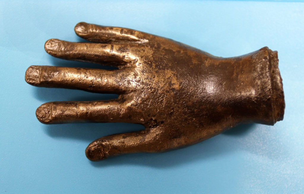 This eerily lifelike bronze hand has just been found at Vindolanda