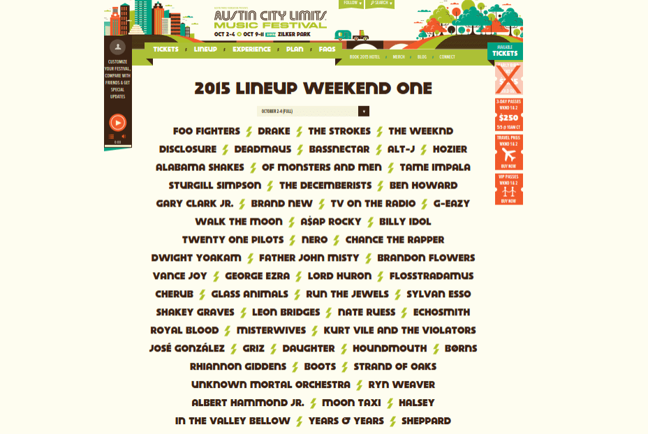 Is This The 2015 Lineup For The Austin City Limits Festival? Officials