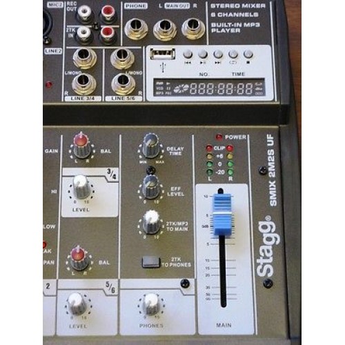 STAGG SMIX 2M2S UF MultiChannel Stereo Mixer USB New