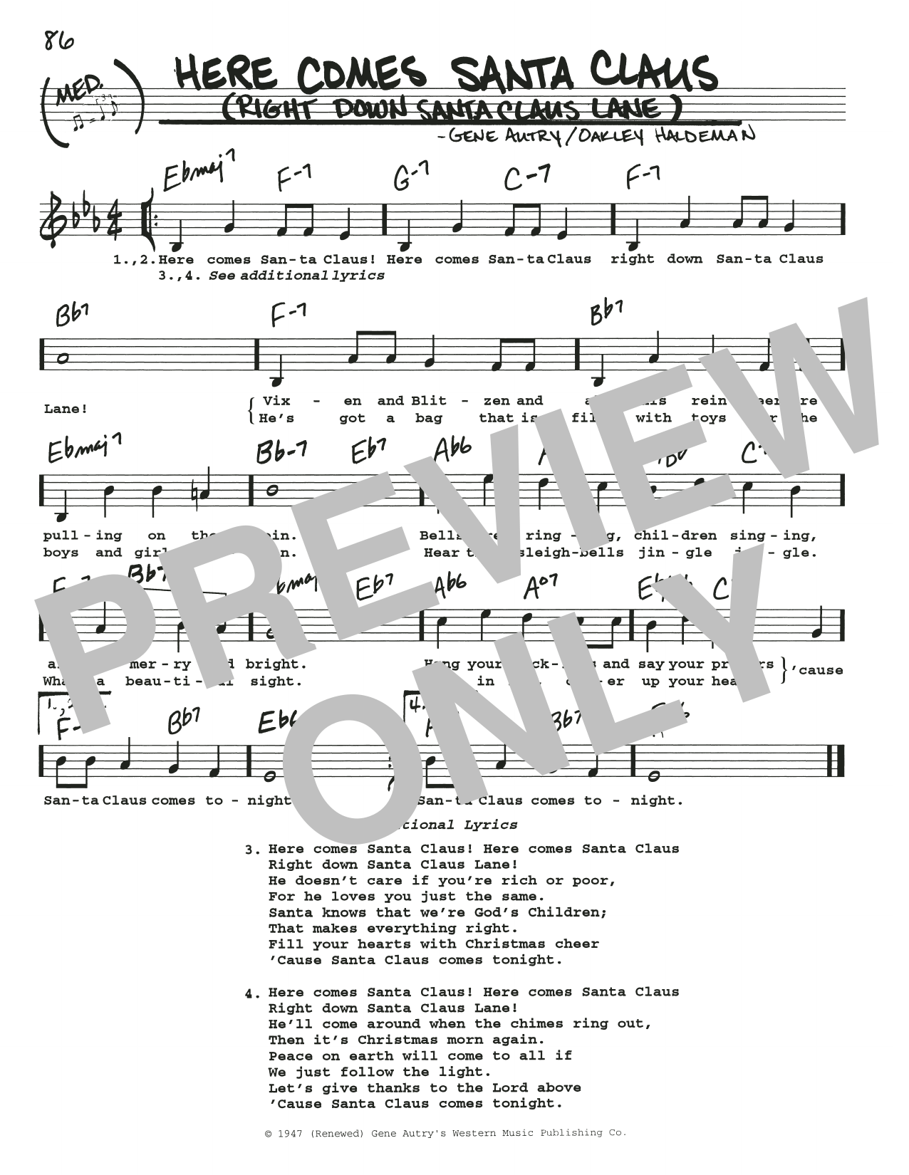 Gene Autry "Here Comes Santa Claus (Right Down Santa Claus