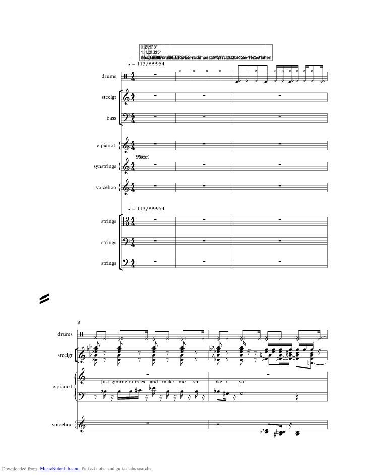 We be burnin music sheet and notes by Sean Paul