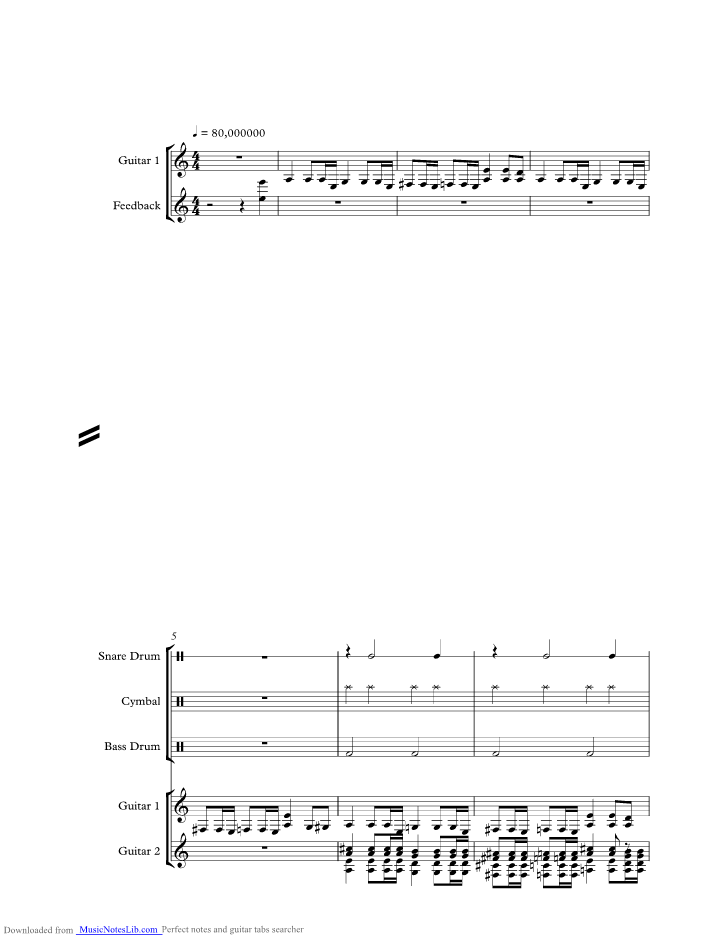 Dead leaves and the dirty ground music sheet and notes by