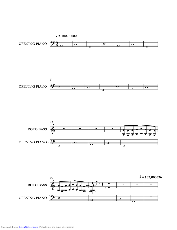 A Forest music sheet and notes by The Cure