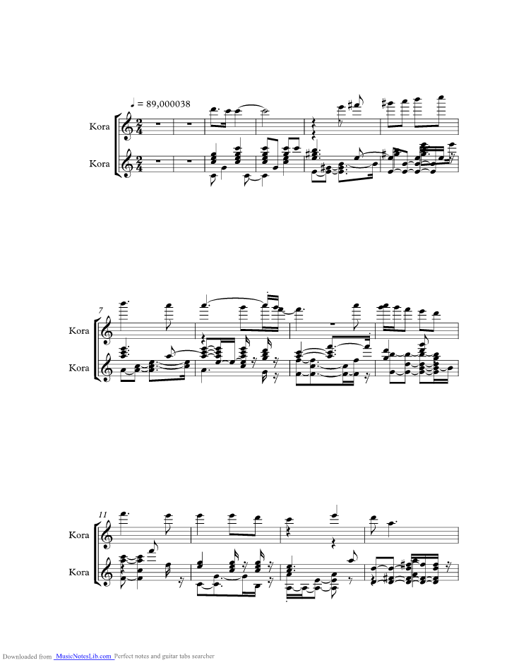 Yesterday music sheet and notes by Boyz II Men