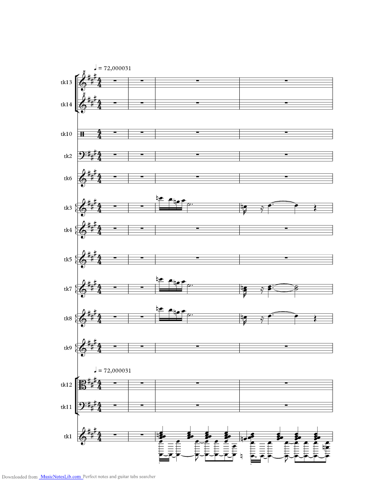 Telephone Line music sheet and notes by ELO