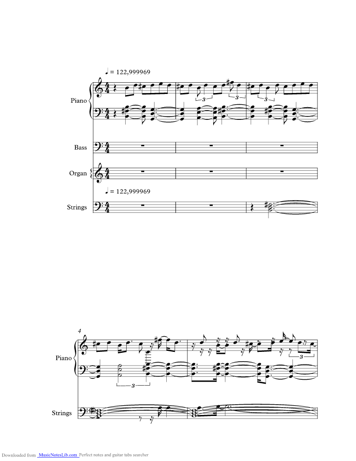 Because the Night music sheet and notes by Patti Smith