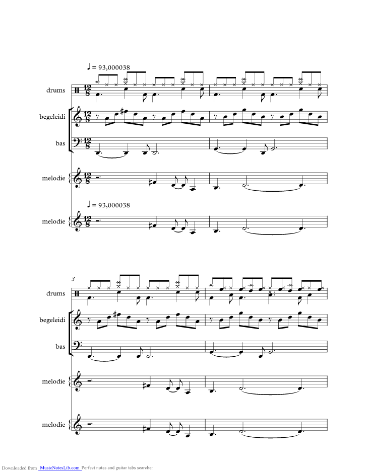 Everybody Hurts music sheet and notes by Rem