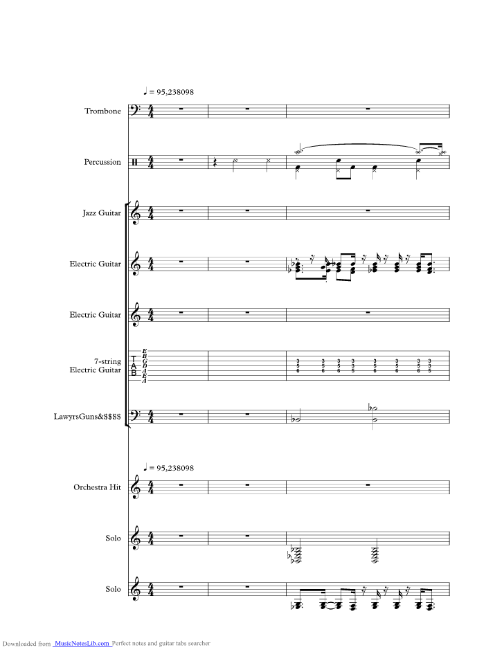 Lawyers Guns and Money music sheet and notes by Warren Zevon