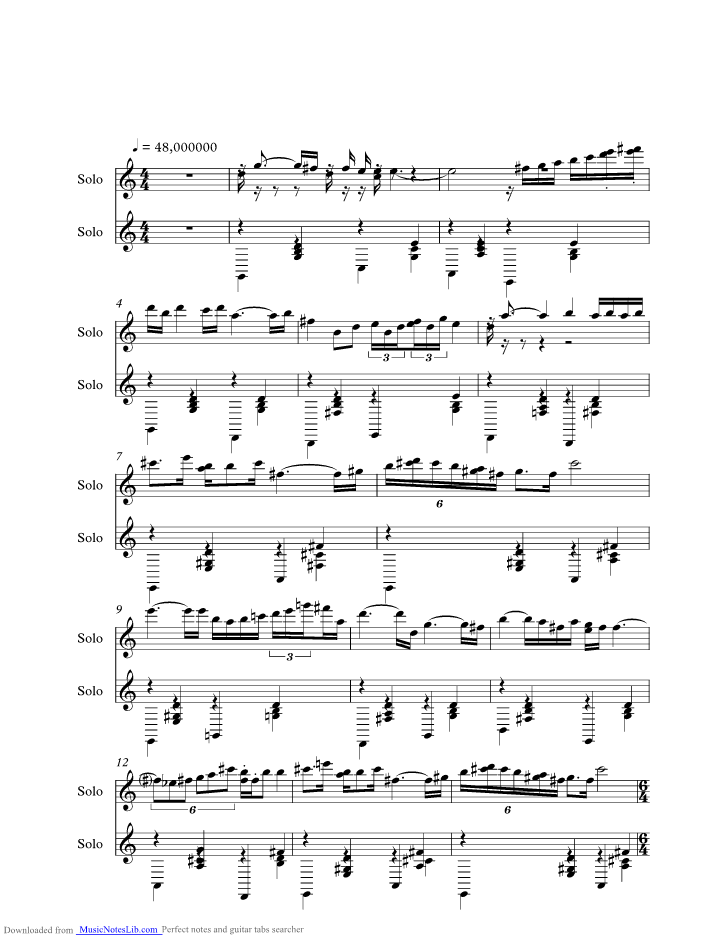 Gnossienne No.5 music sheet and notes by Satie Erik