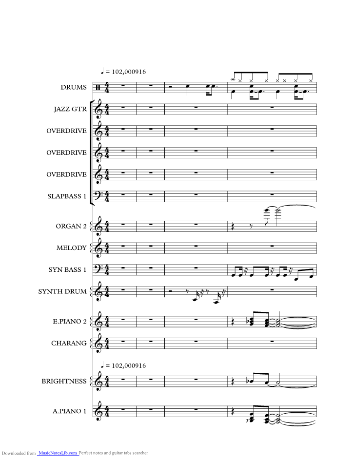 Into The Night music sheet and notes by BB King