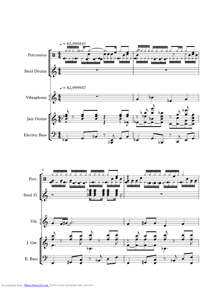 Marianne 2 music sheet and notes by Harry Belafonte