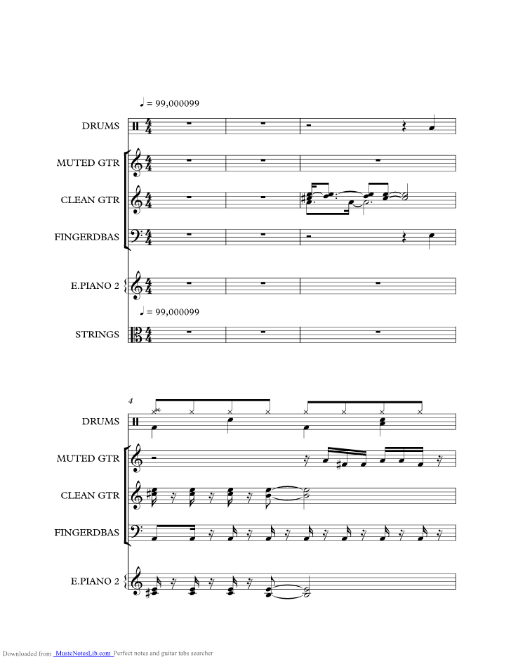 Brass In The Pocket music sheet and notes by Pretenders