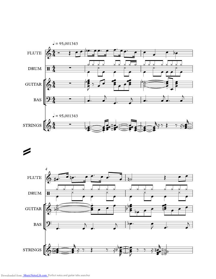 Girl music sheet and notes by Beatles