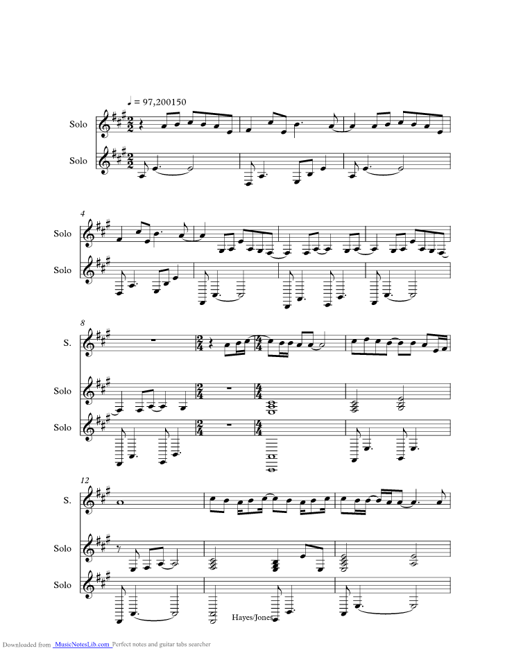 Two Beds And a Coffee Machine music sheet and notes by Savage Garden