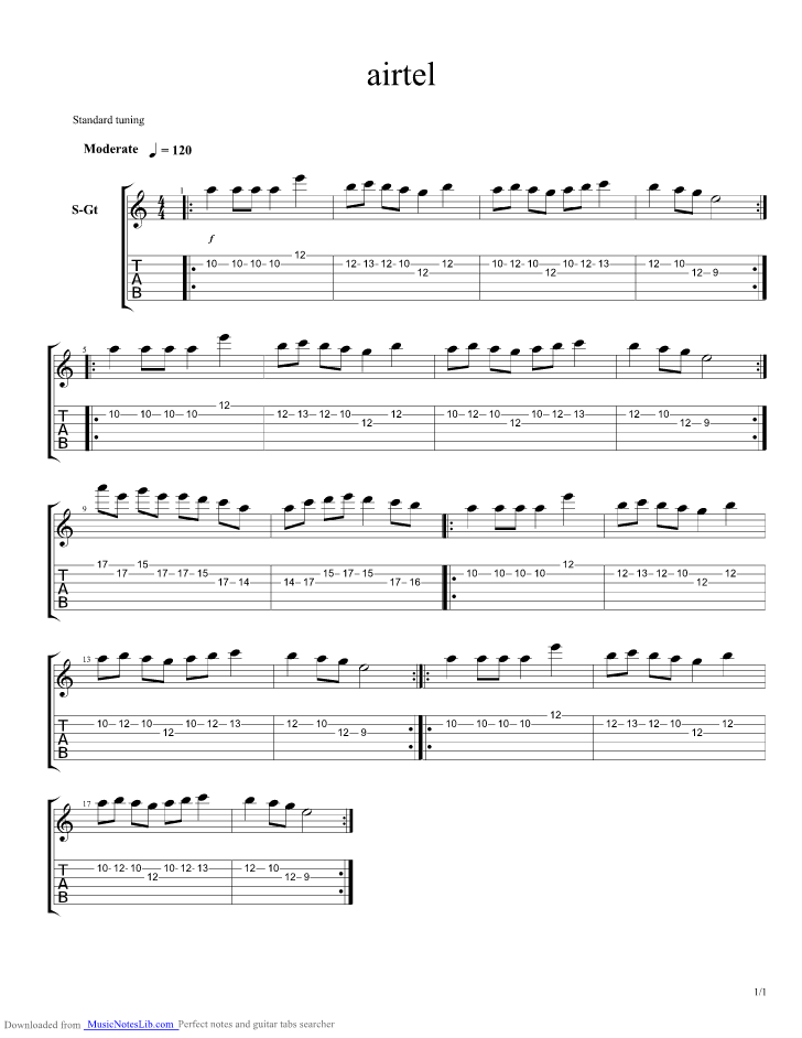 Airtel guitar pro tab by Airtel