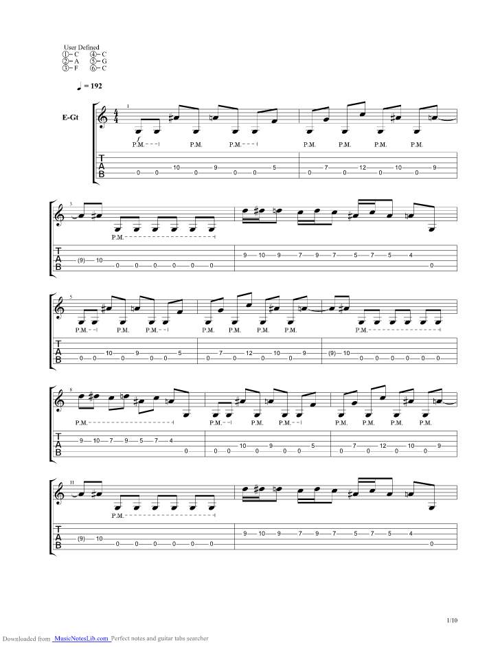 Suffocating Under Words Of Sorrow guitar pro tab by Bullet For My