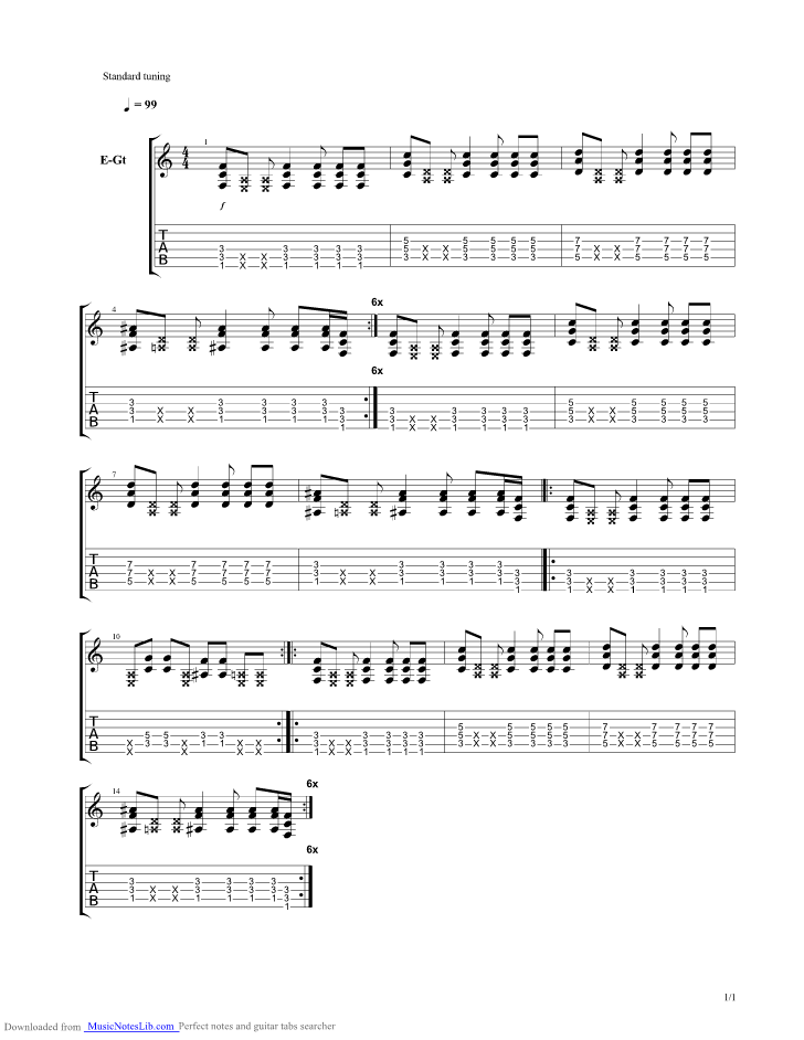Glycerine guitar pro tab by Bush