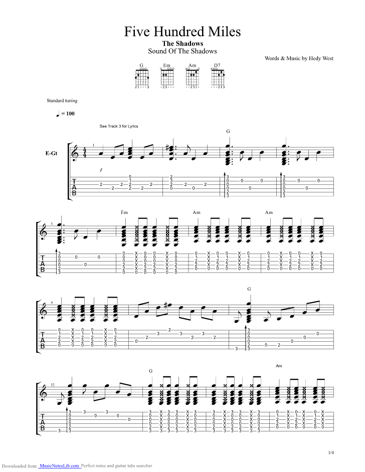 500 Miles Away From Home Sheet Music Plus
