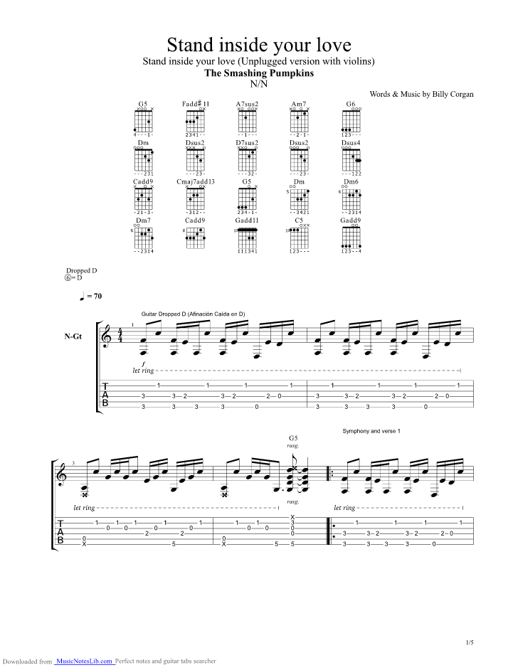 Stand Inside Your Love guitar pro tab by Smashing Pumpkins
